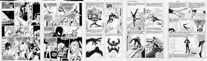 Black Spiderman pages - Amazing Spider-Man #285 & Web of Spiderman Annual #3 Ditko homage pages